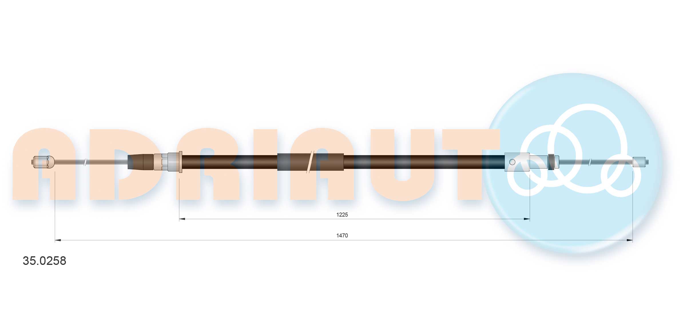 Handremkabel Adriauto 35.0258
