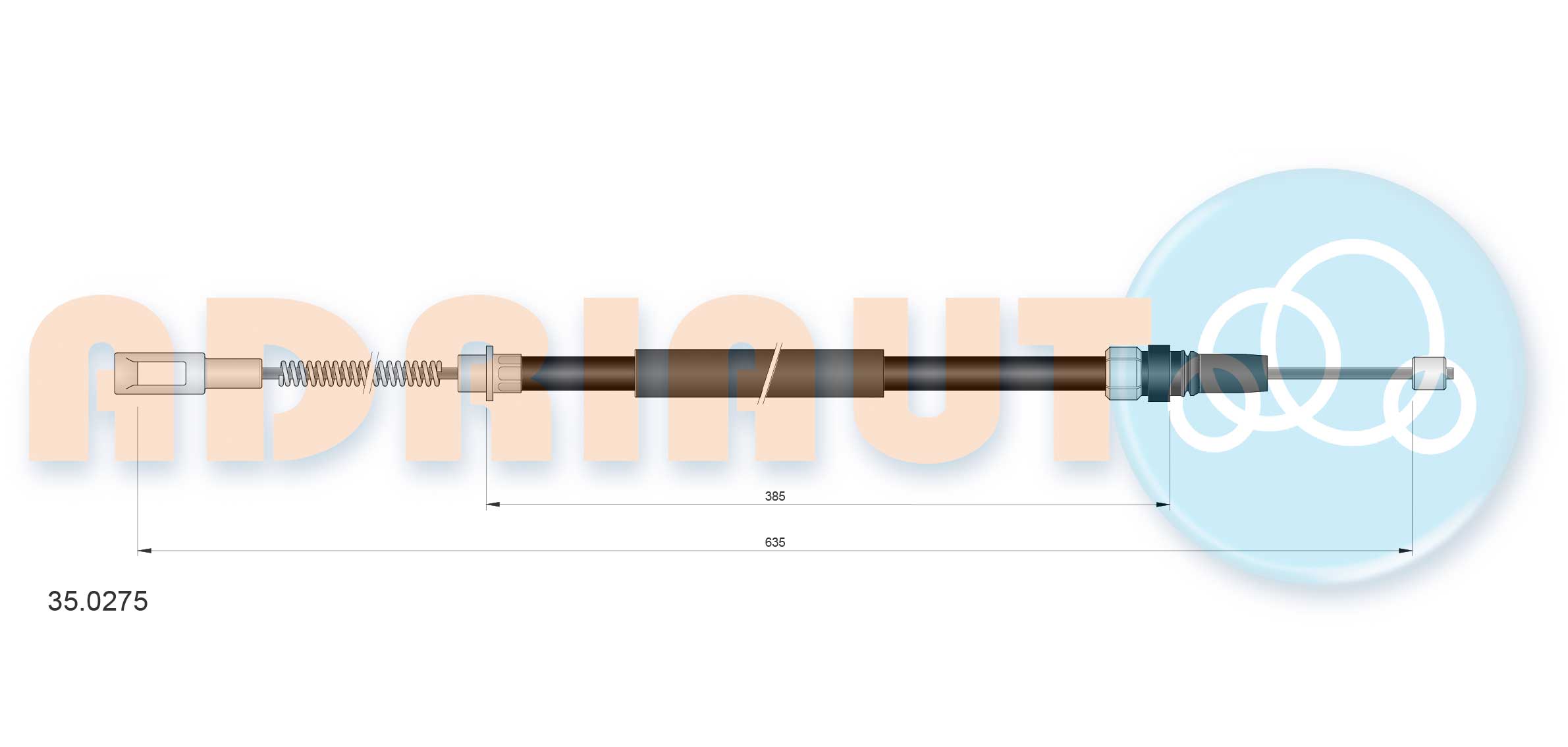 Handremkabel Adriauto 35.0275