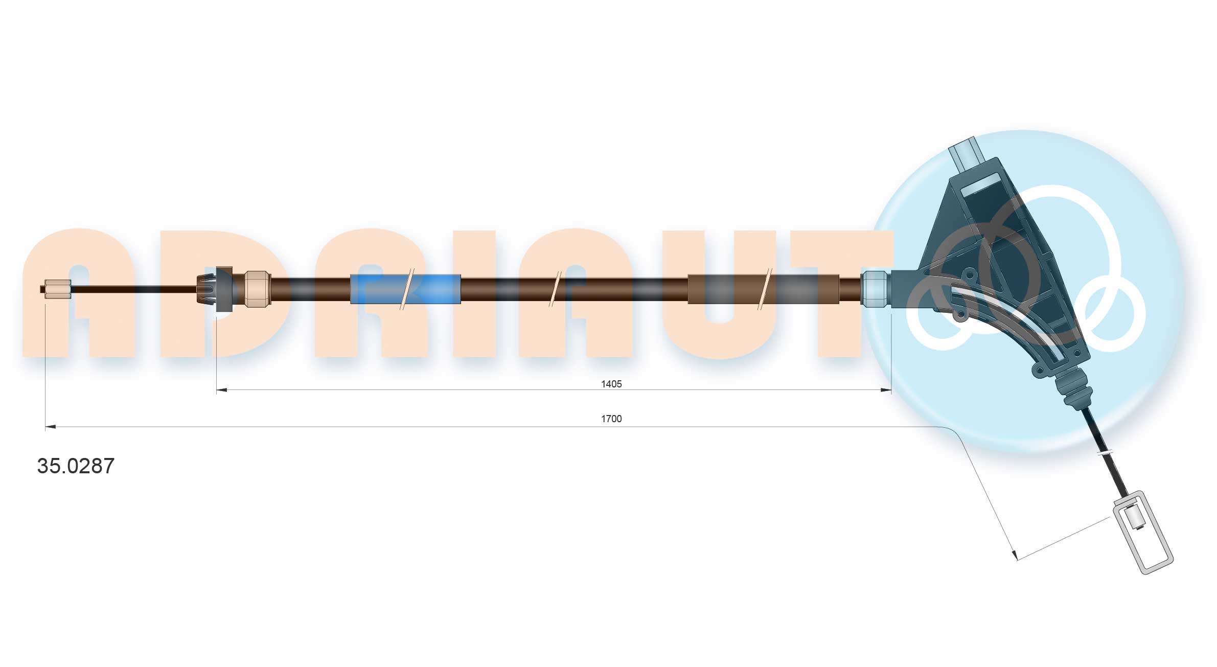Handremkabel Adriauto 35.0287