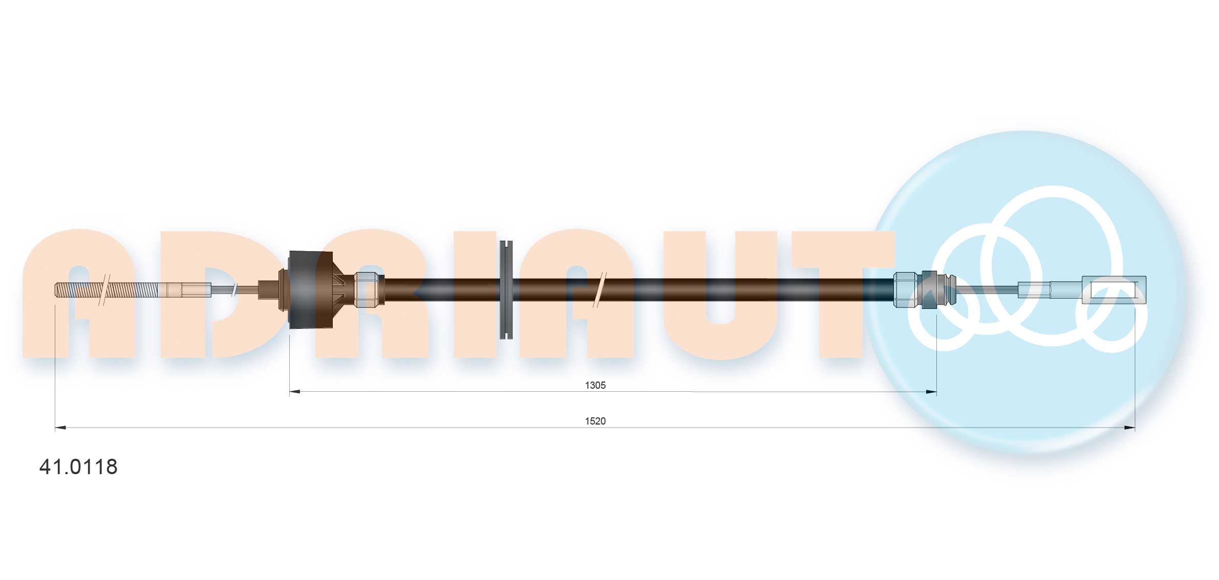 Koppelingskabel Adriauto 41.0118