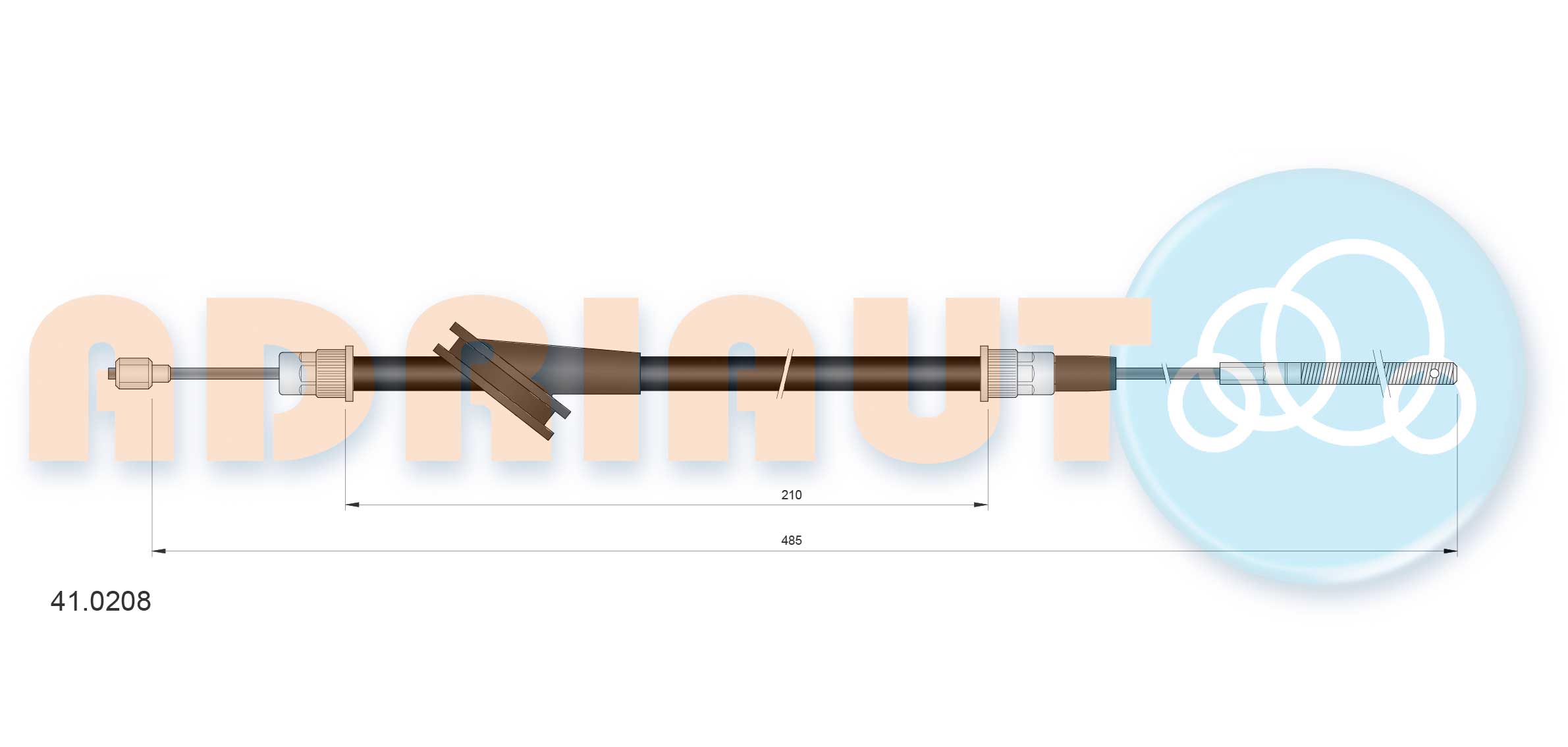 Handremkabel Adriauto 41.0208