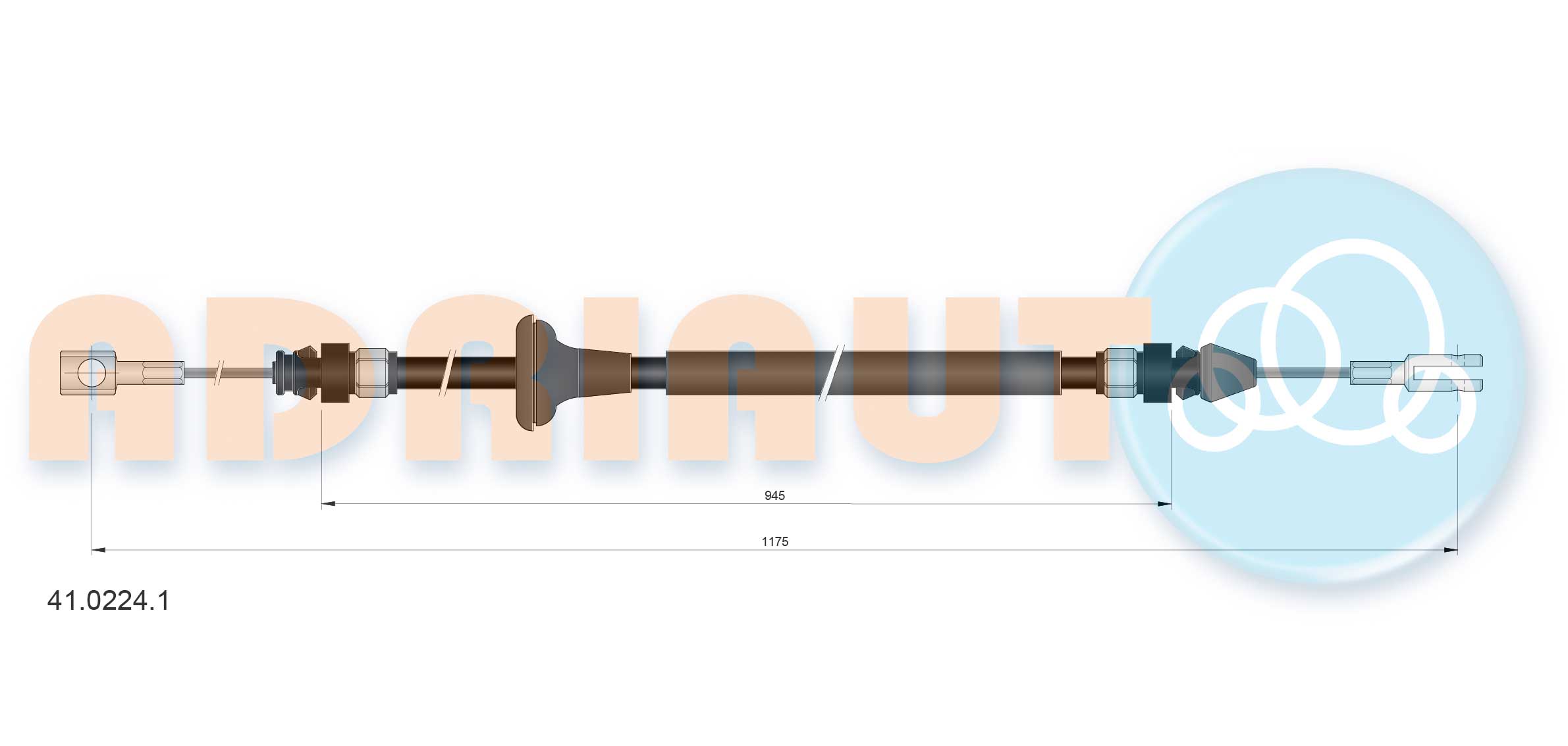 Handremkabel Adriauto 41.0224.1