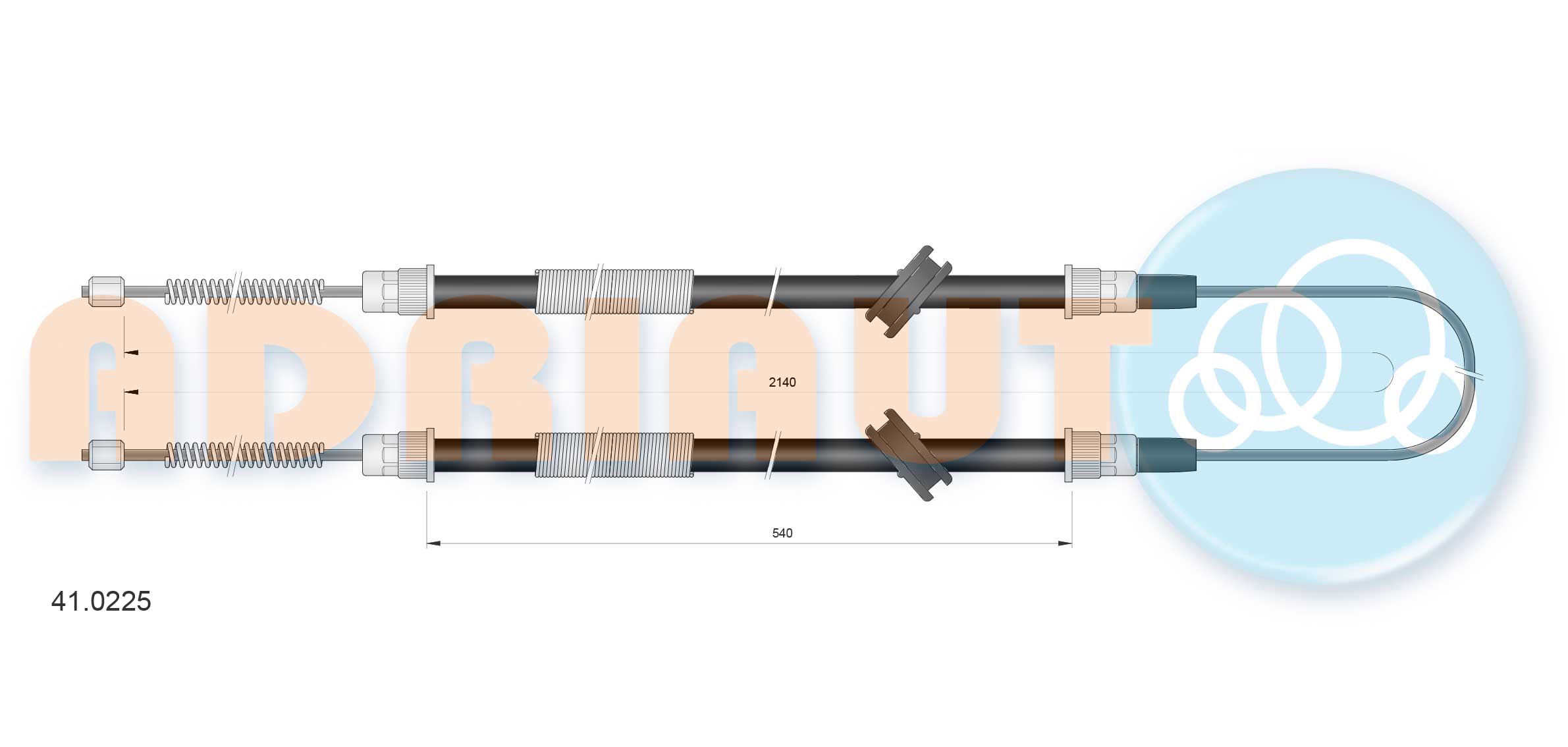 Handremkabel Adriauto 41.0225