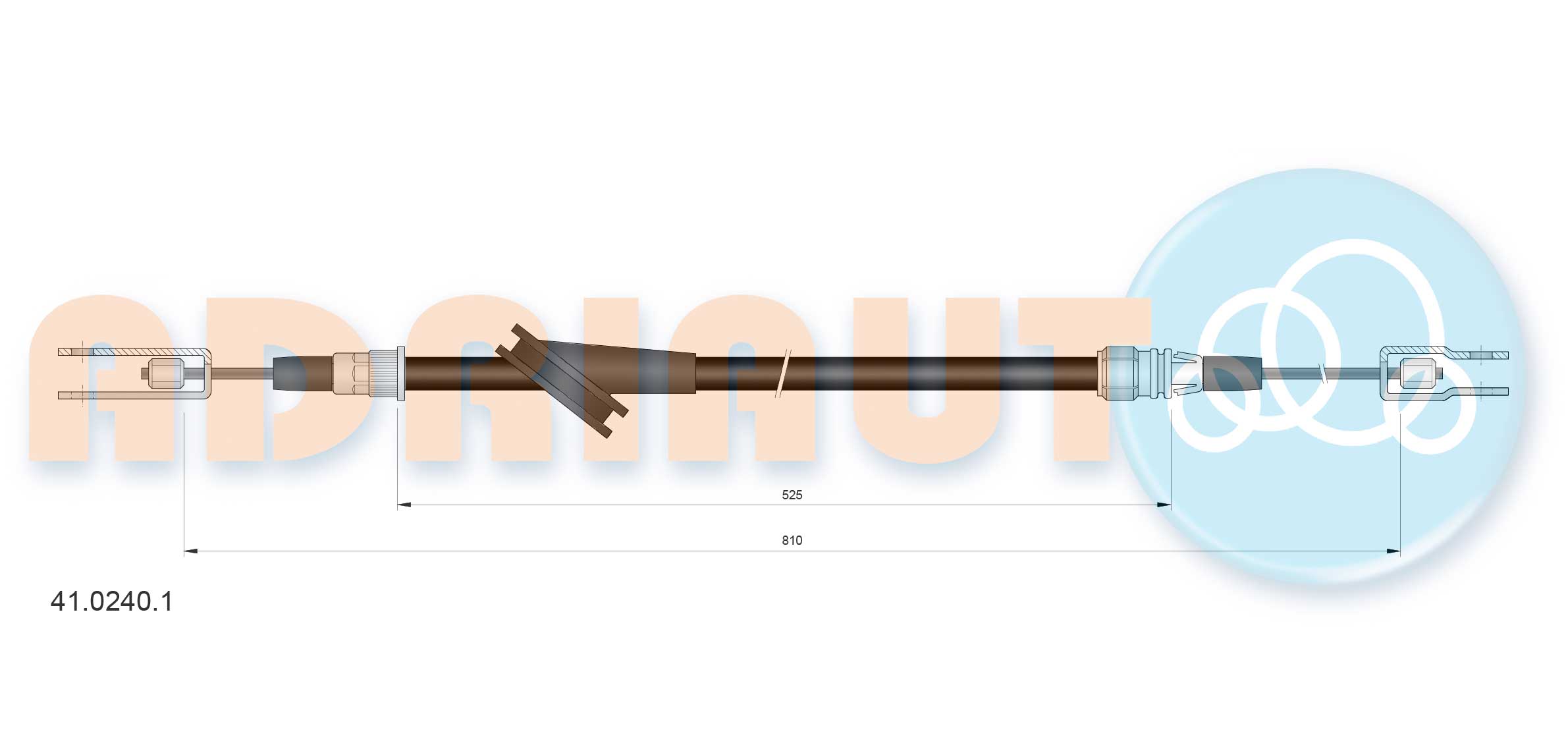 Handremkabel Adriauto 41.0240.1