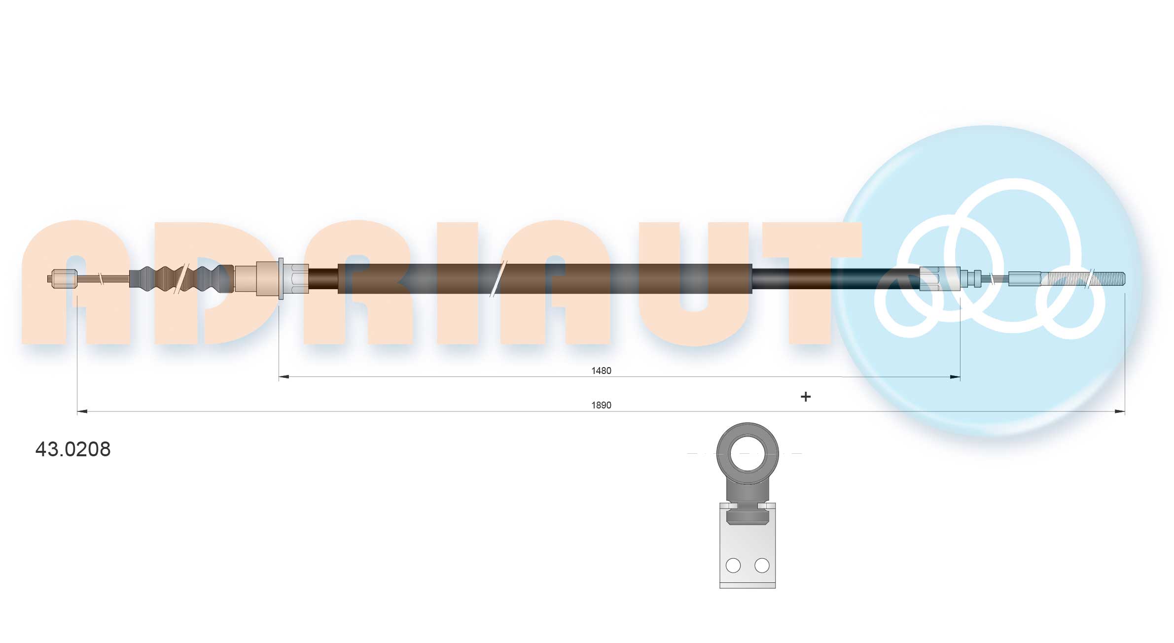 Handremkabel Adriauto 43.0208