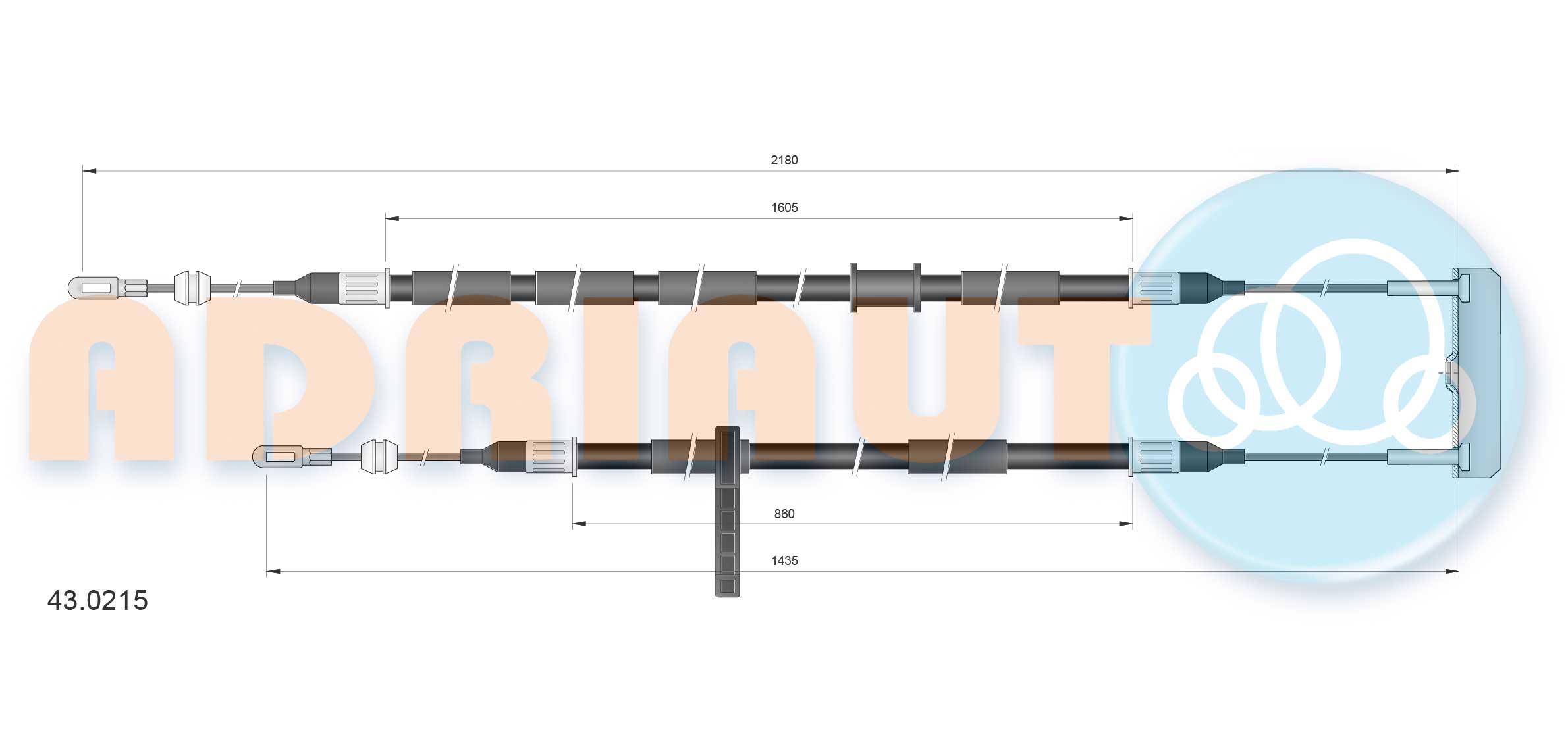 Handremkabel Adriauto 43.0215