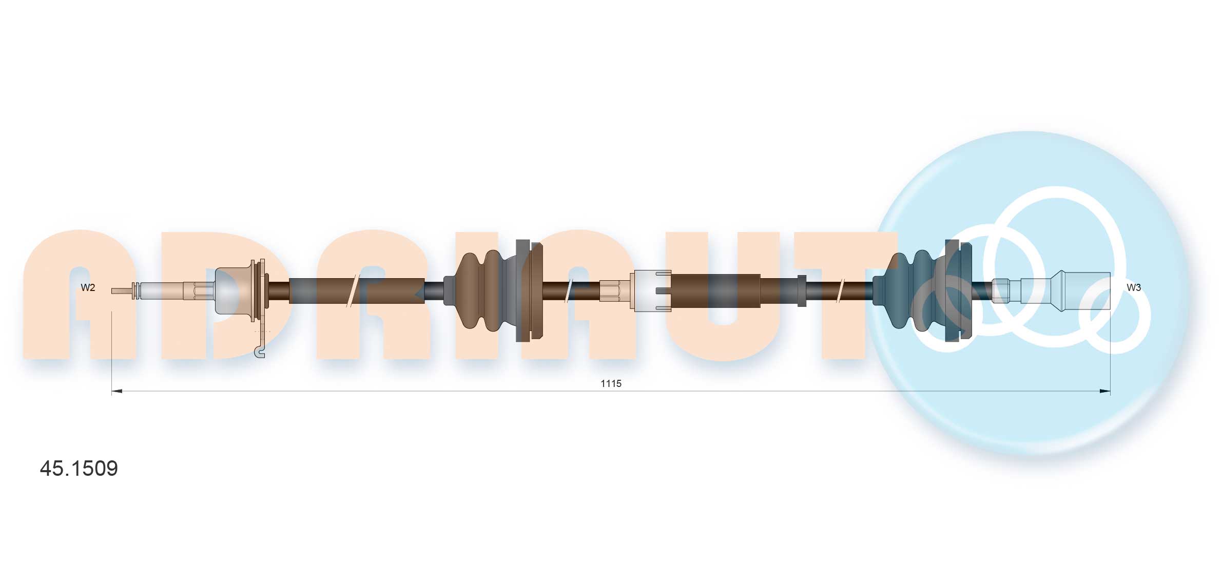 Kilometertellerkabel Adriauto 45.1509