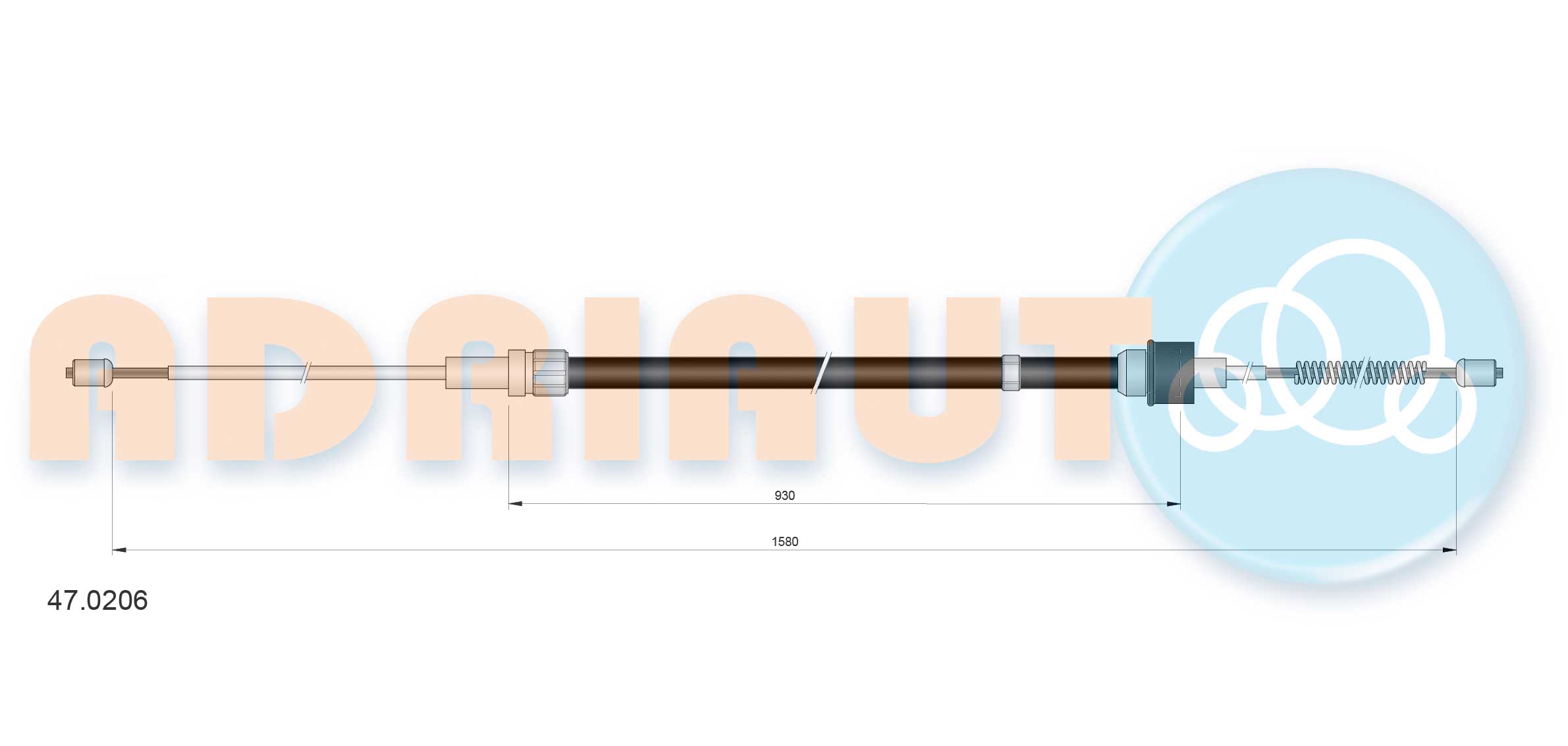 Handremkabel Adriauto 47.0206