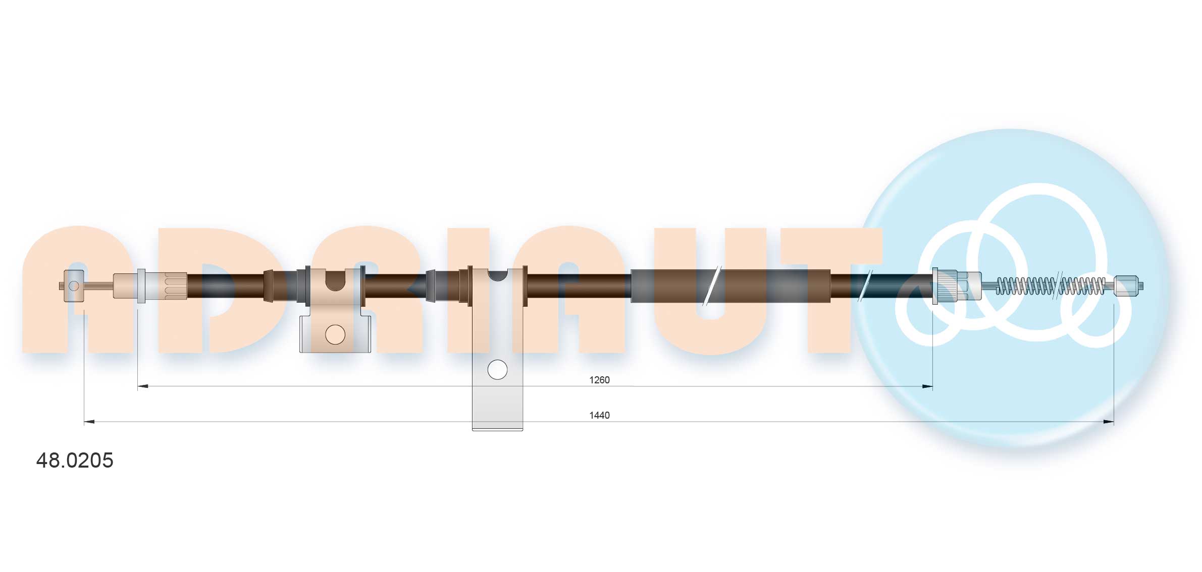 Handremkabel Adriauto 48.0205