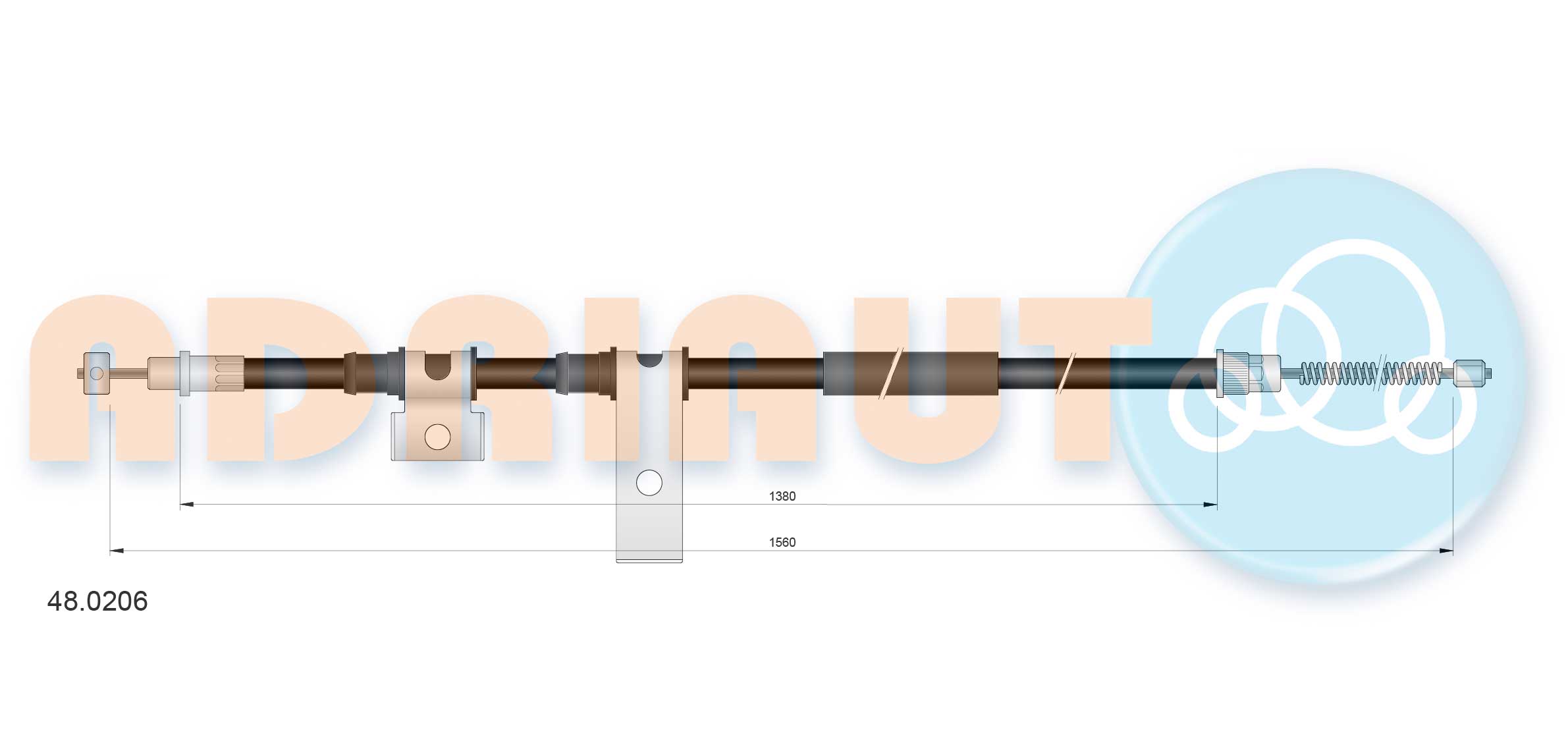 Handremkabel Adriauto 48.0206