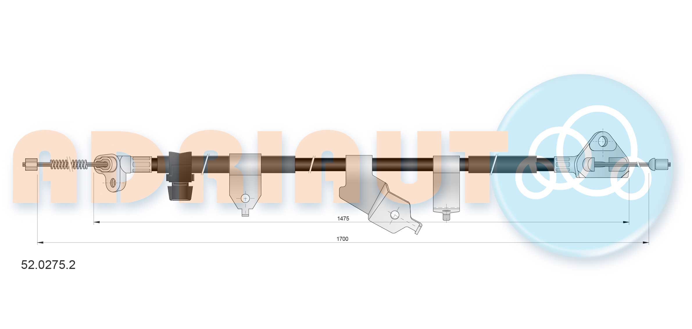 Handremkabel Adriauto 52.0275.2
