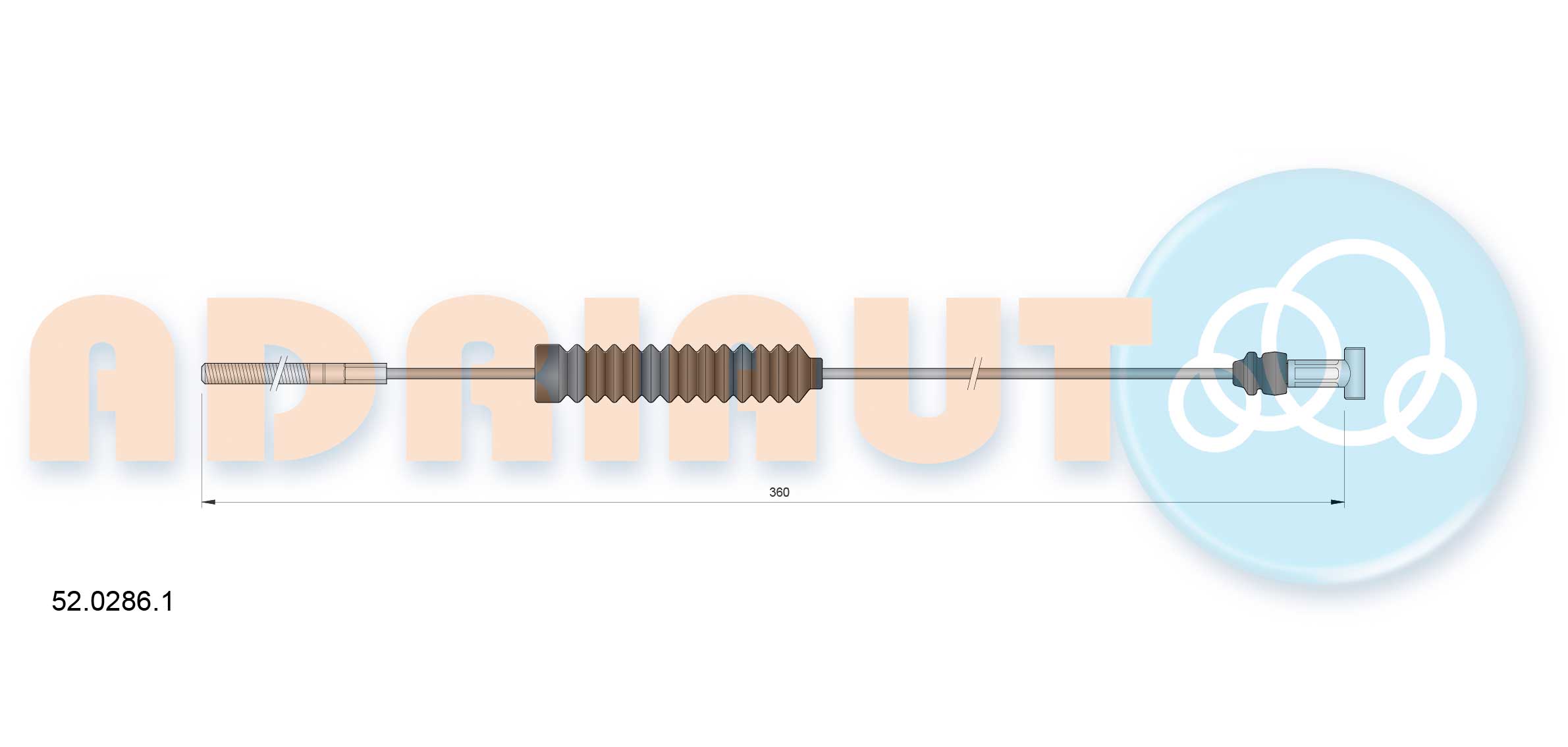 Handremkabel Adriauto 52.0286.1