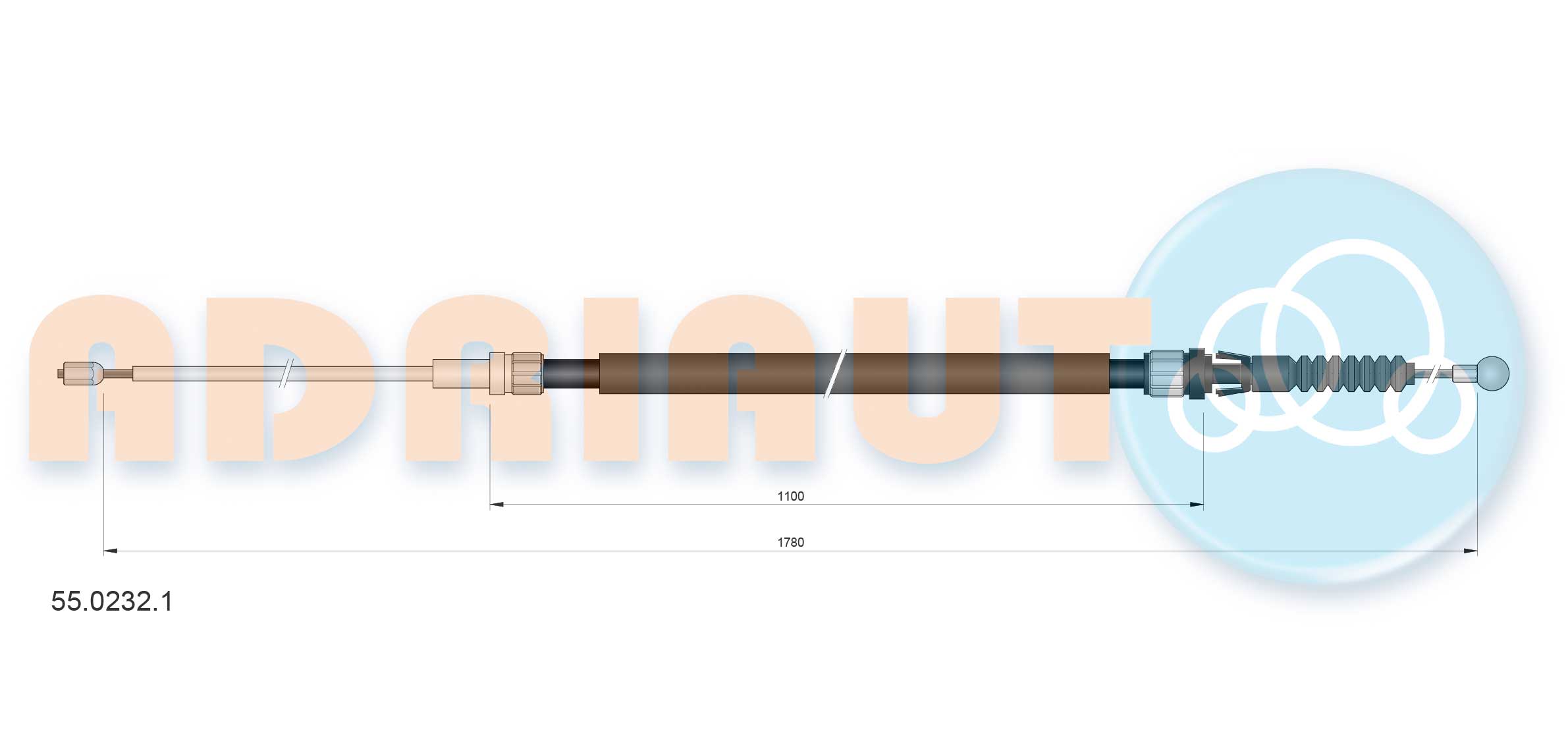 Handremkabel Adriauto 55.0232.1