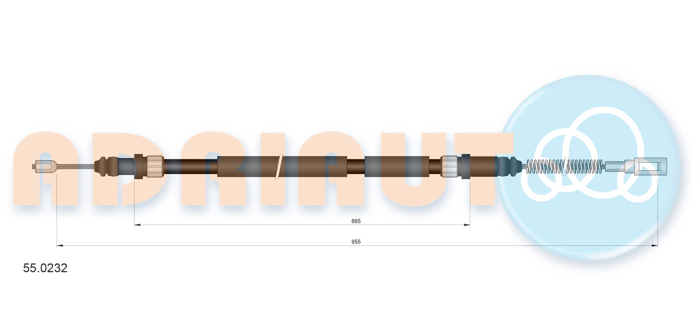 Handremkabel Adriauto 55.0232