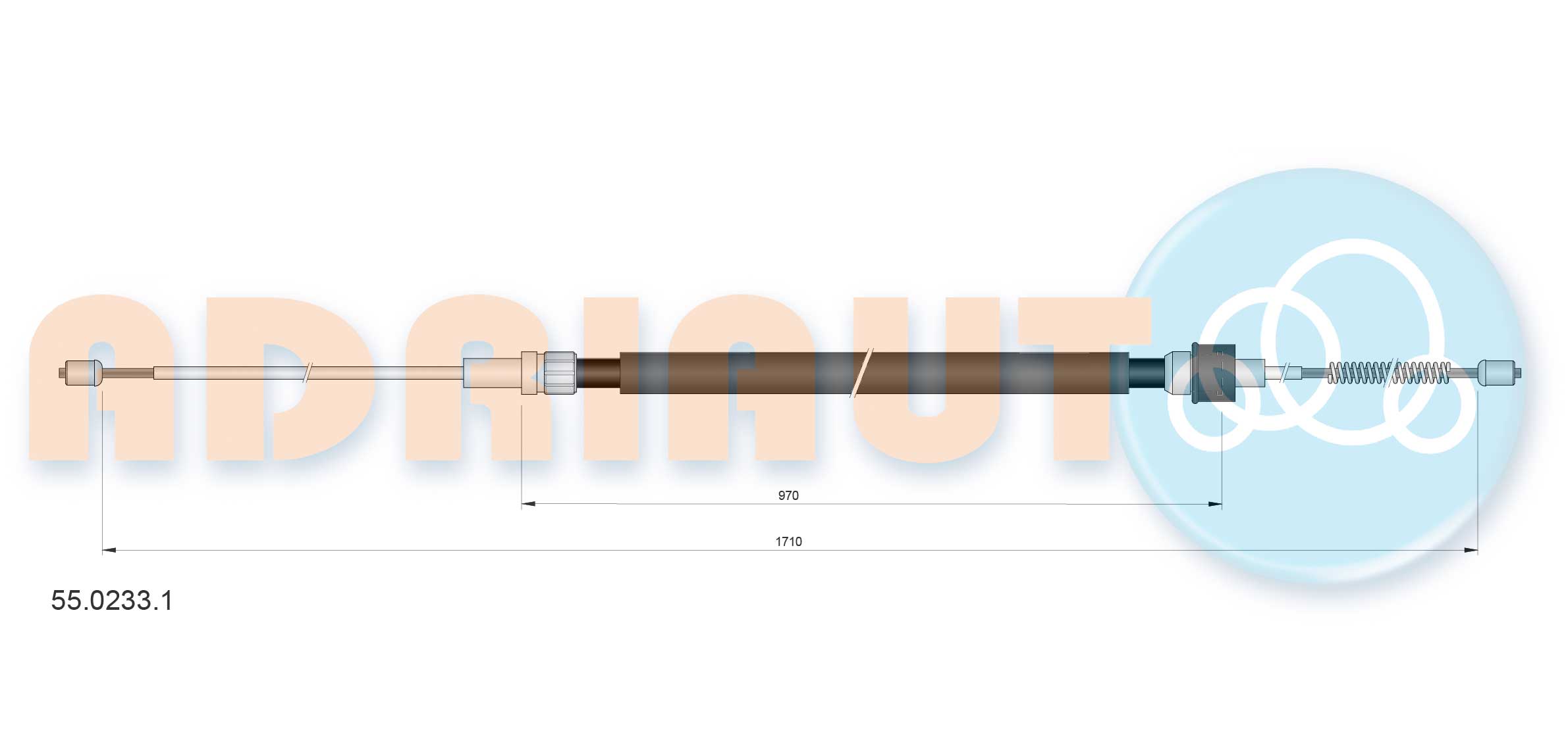 Handremkabel Adriauto 55.0233.1