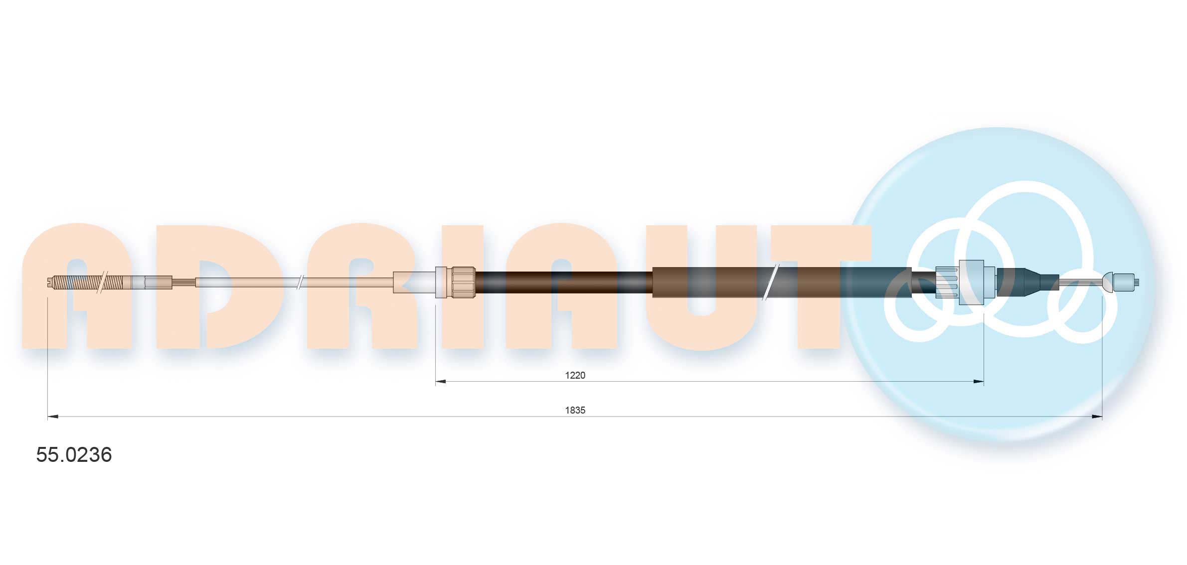 Handremkabel Adriauto 55.0236