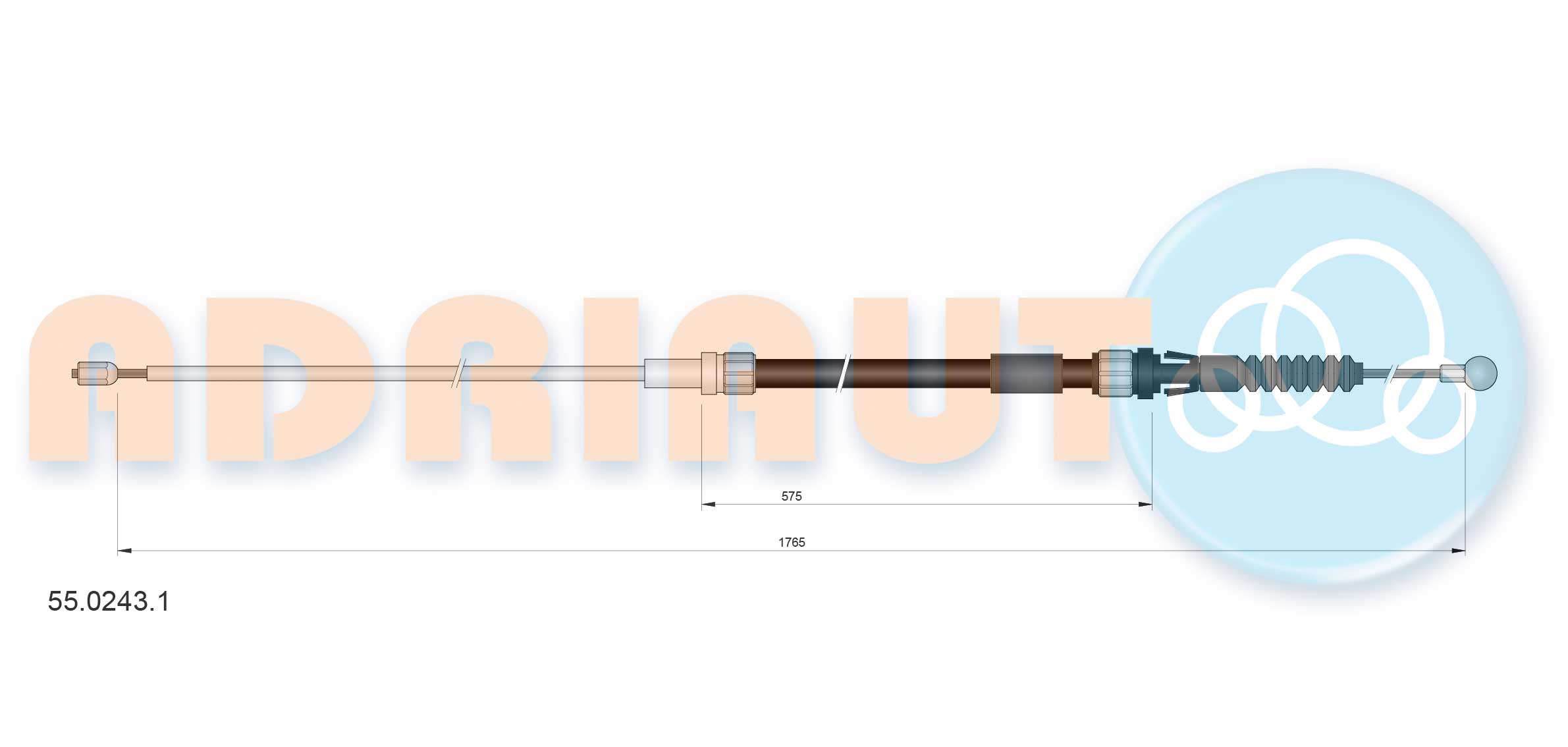 Handremkabel Adriauto 55.0243.1
