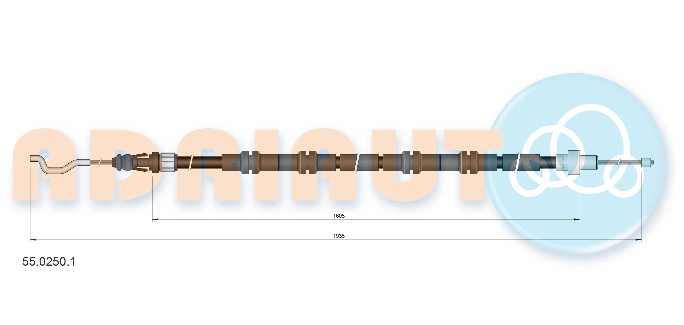 Handremkabel Adriauto 55.0250.1