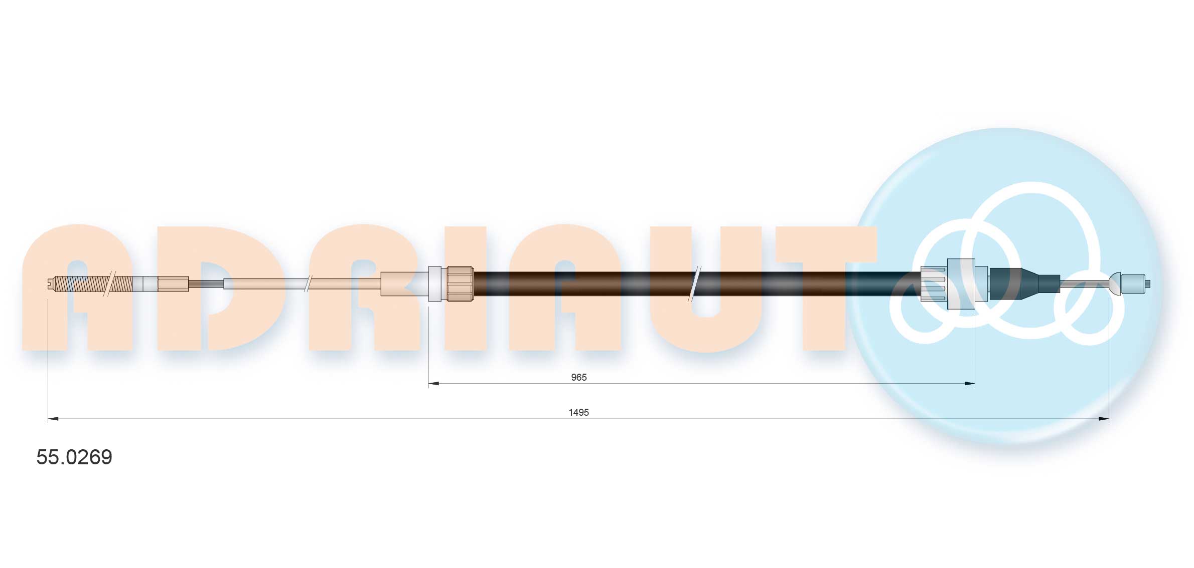 Handremkabel Adriauto 55.0269