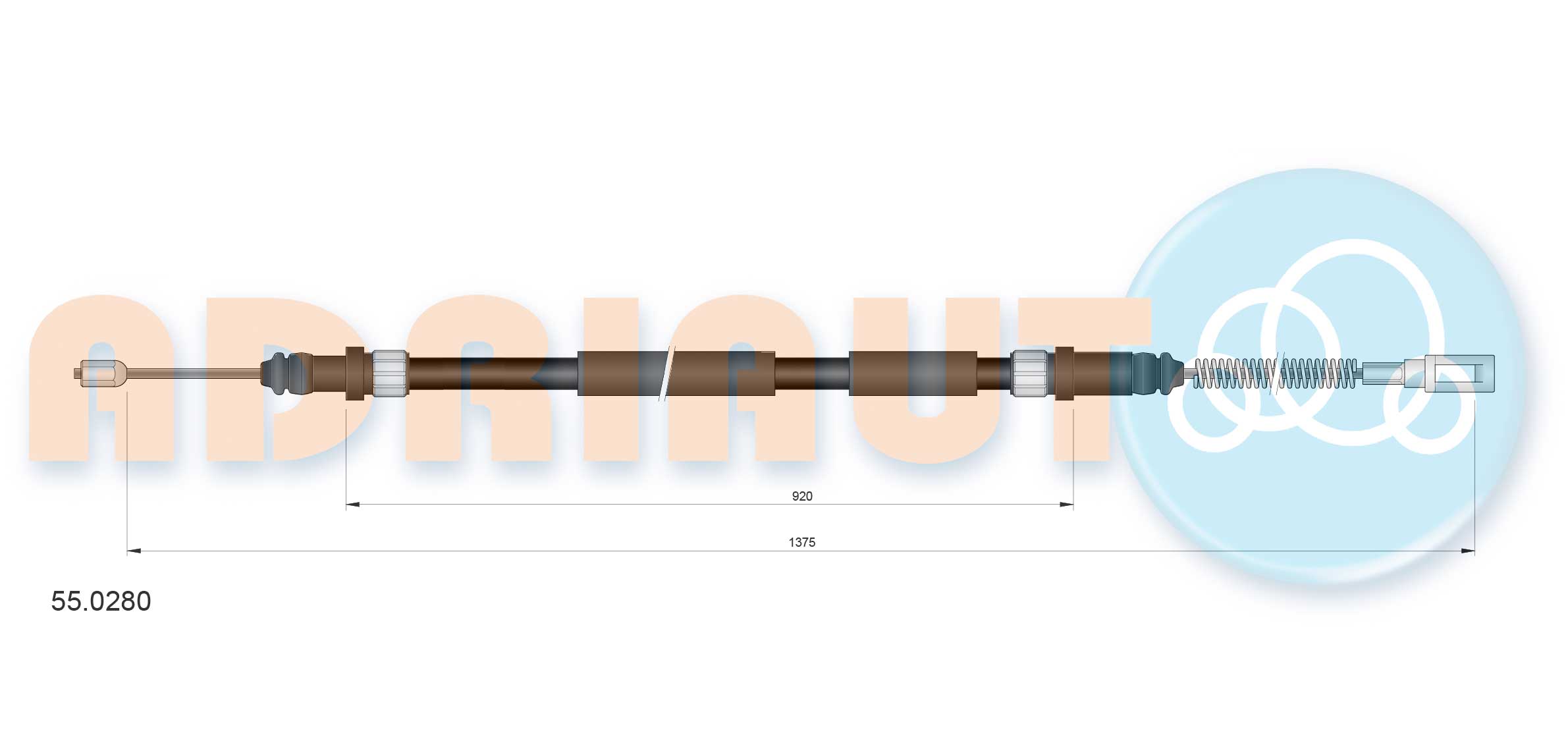 Handremkabel Adriauto 55.0280