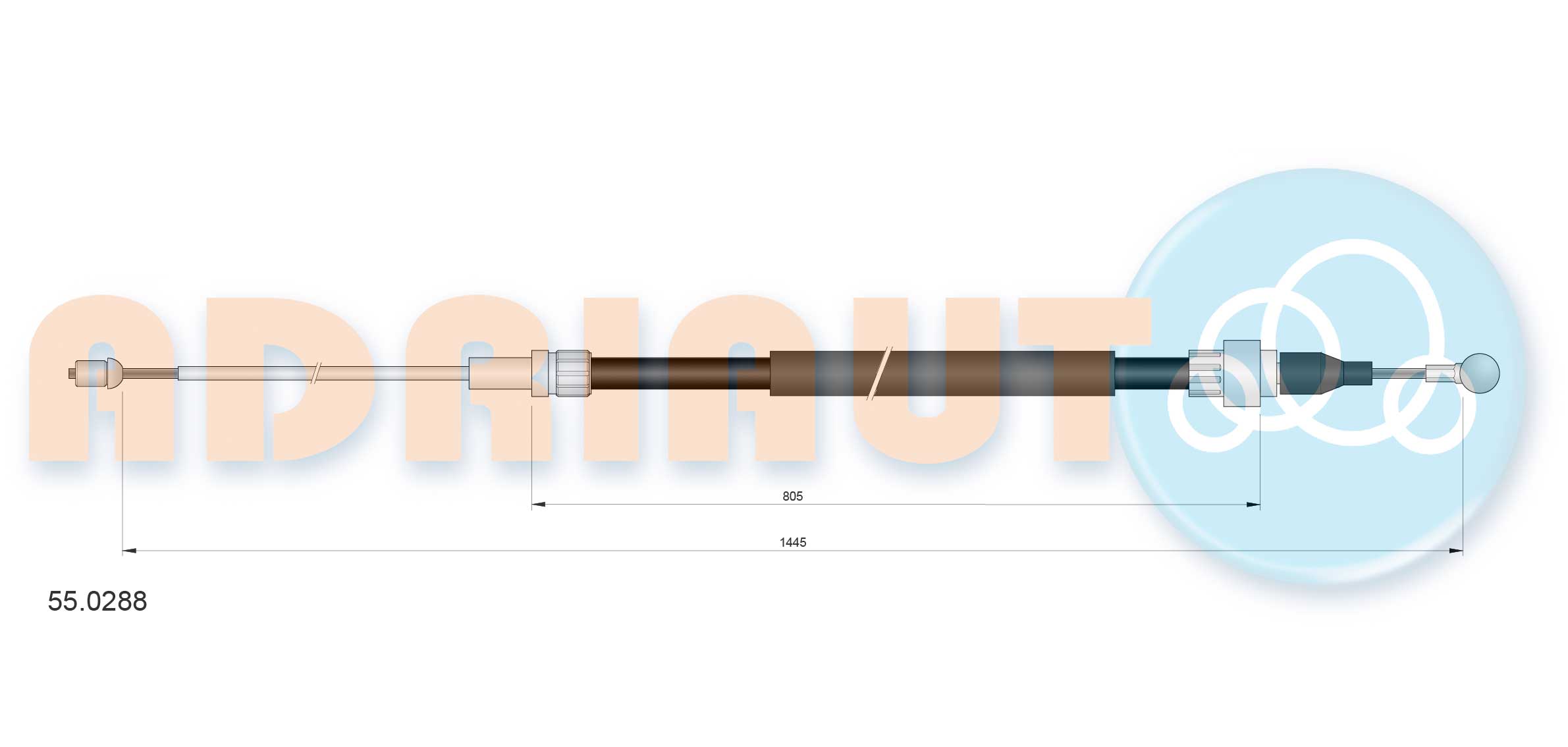 Handremkabel Adriauto 55.0288