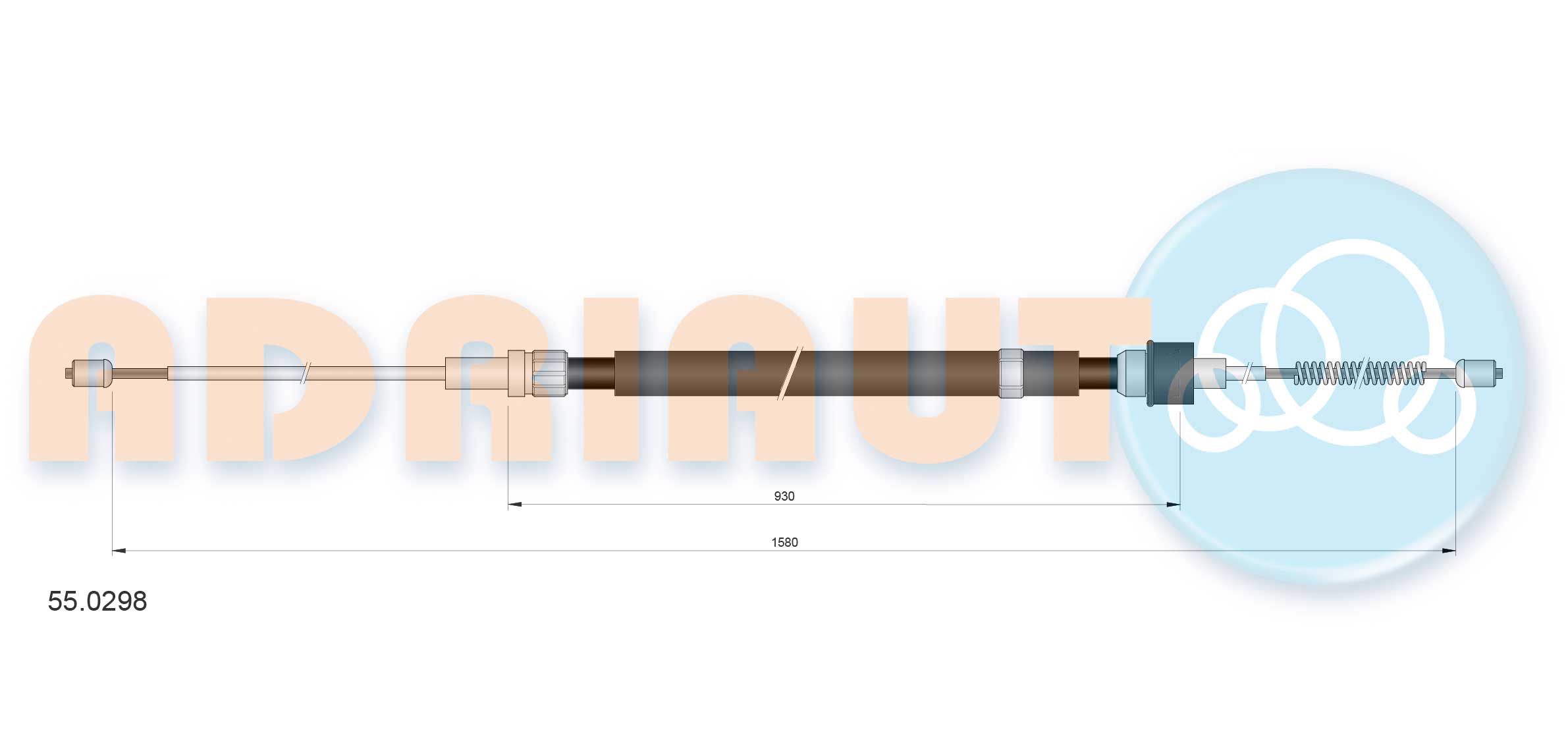 Handremkabel Adriauto 55.0298