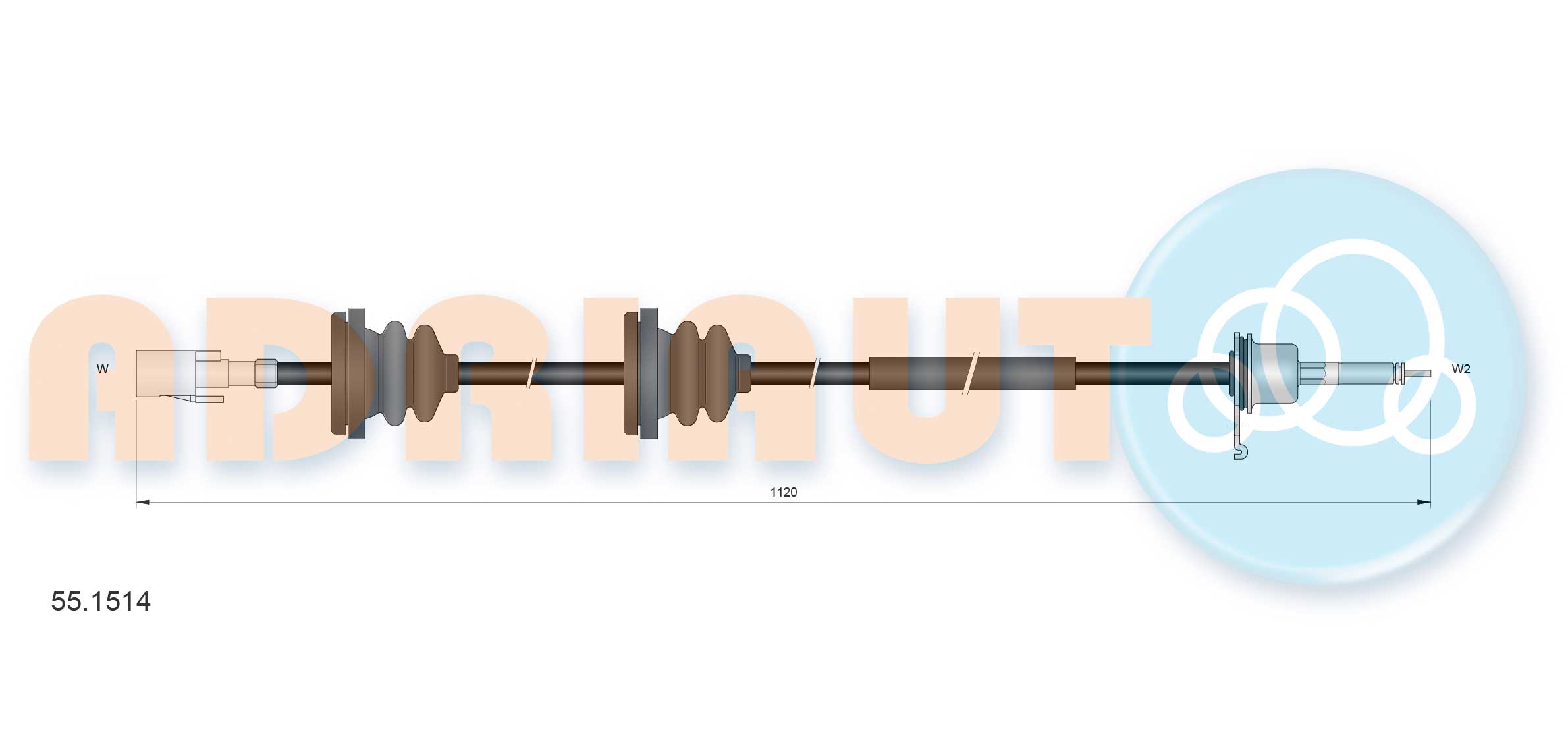 Kilometertellerkabel Adriauto 55.1514