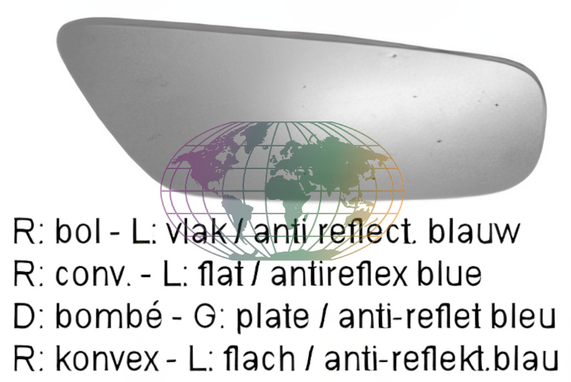 Buitenspiegelglas Bodermann 0820064