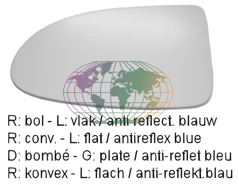 Buitenspiegelglas Bodermann 0835063