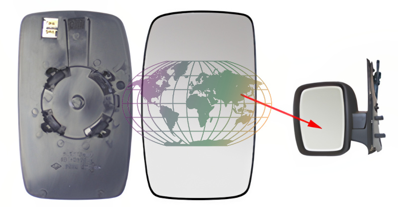 Buitenspiegelglas Bodermann 6858066