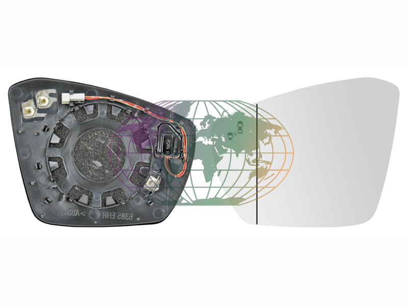Spiegelglas, buitenspiegel Bodermann 9279064
