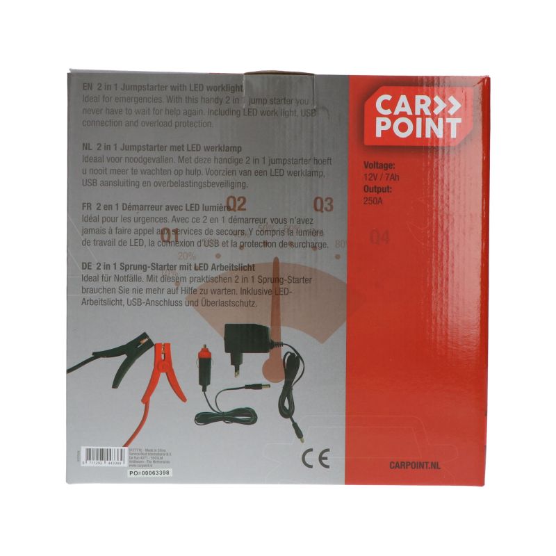 Carpoint Carpoint Jumpstarter 12V/7AH 2in1 LED 0177716