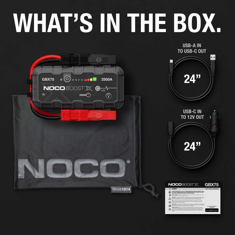 Noco Noco Boost X Lithium Jump Starter GBX75 2500A  0180020