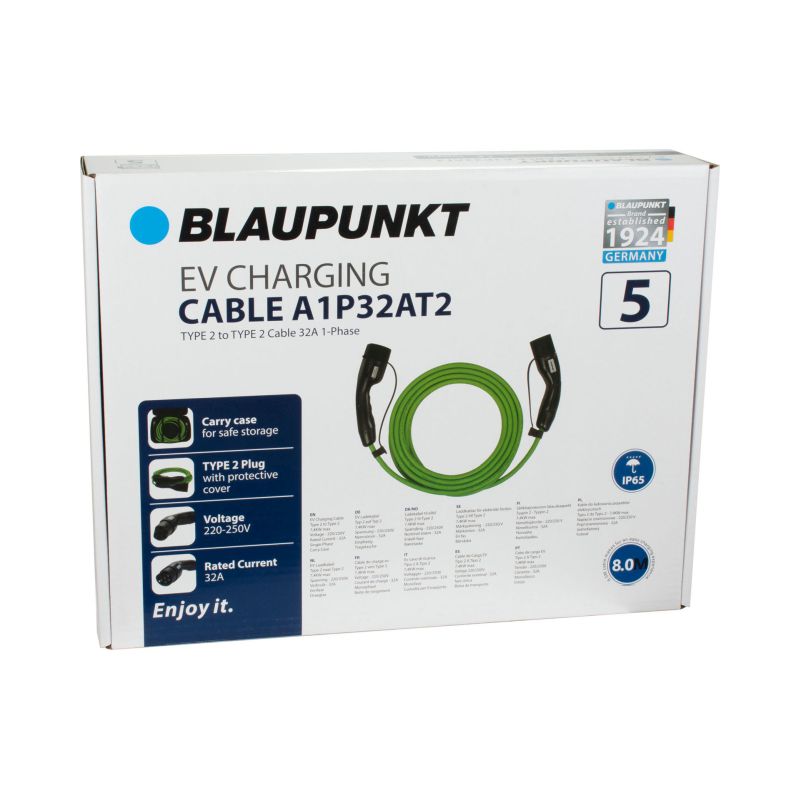 Blaupunkt Blaupunkt Laadkabel Elektrische Auto Type2>2 32A 1ph A1P32AT2 0270004