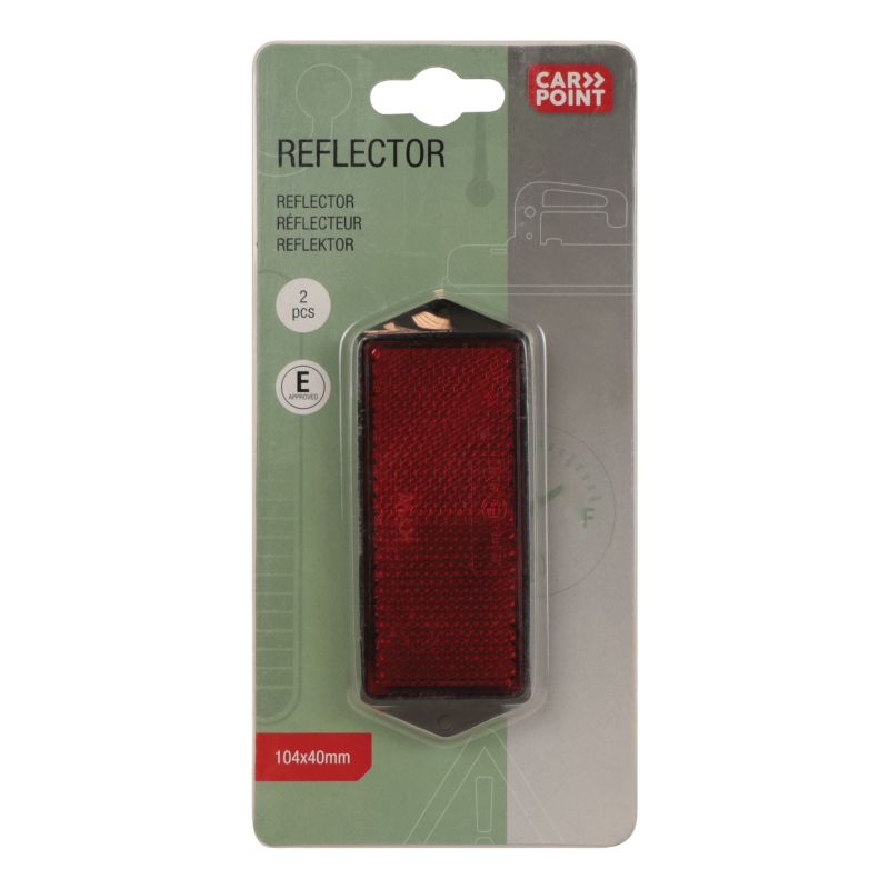 Carpoint Carpoint Reflector Rood 104x40mm 2 Stuks 0413995