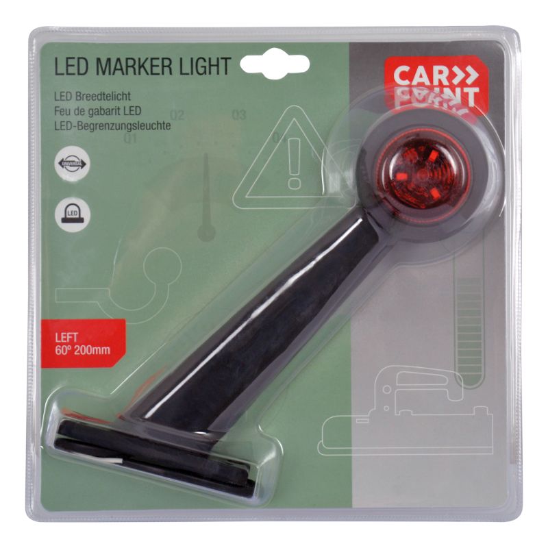 Carpoint Carpoint LED Breedtelicht Links 60° Rood/Wit 200mm 0414024