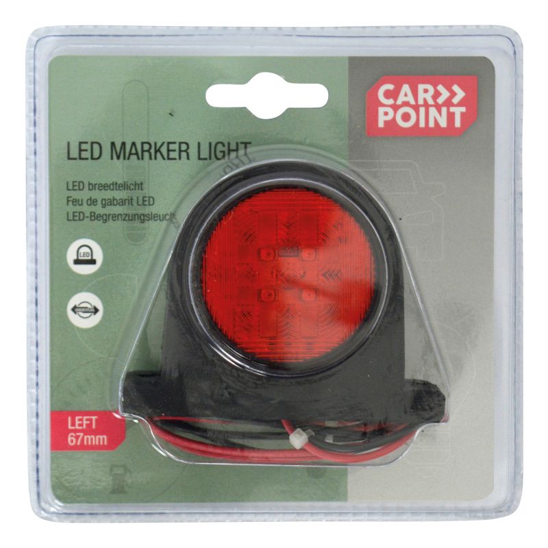 Carpoint Carpoint LED Breedtelicht Links Rood/Wit 67mm 0414035