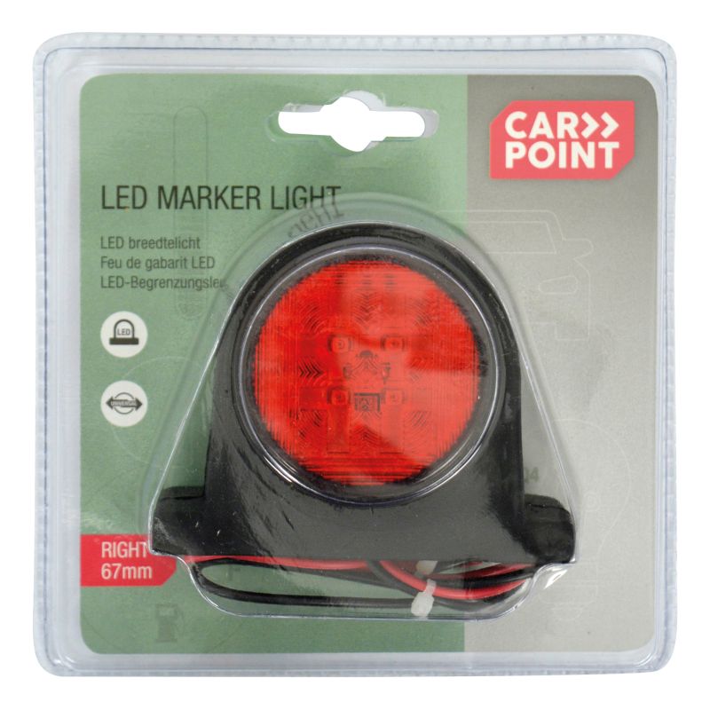 Carpoint Carpoint LED Breedtelicht Rechts Rood/Wit 67mm 0414036