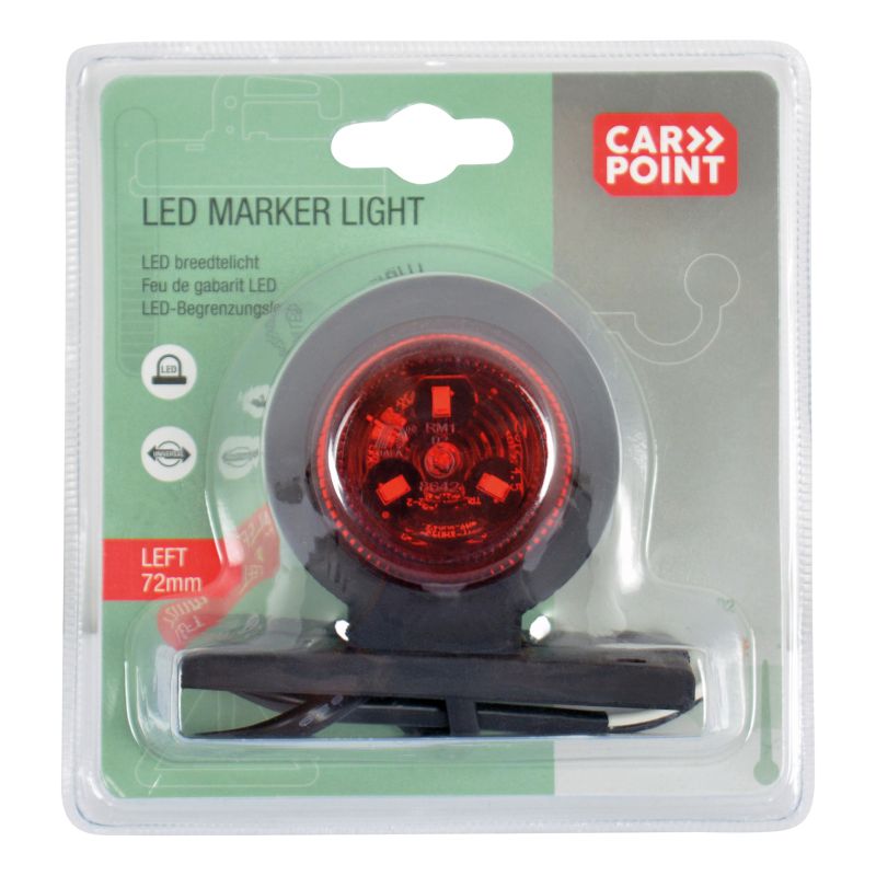 Carpoint Carpoint LED Breedtelicht Links Rood/Wit 72mm 0414037