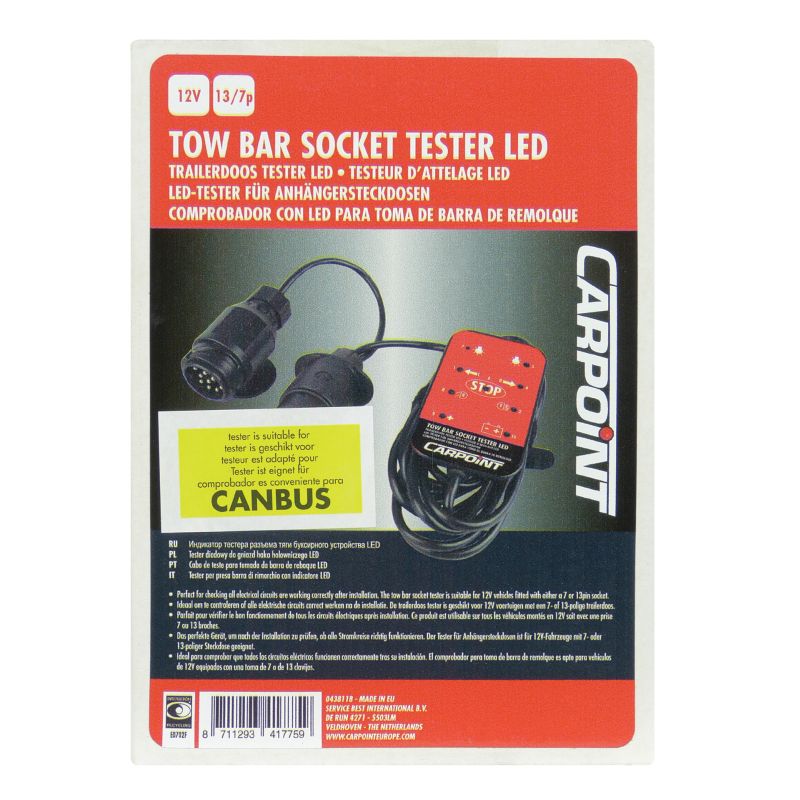 Carpoint Carpoint 12V LED Stekkerdoos Tester 0438118