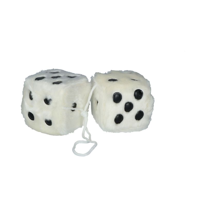 Carpoint Carpoint Pluche Dobbelstenen Wit 0510078