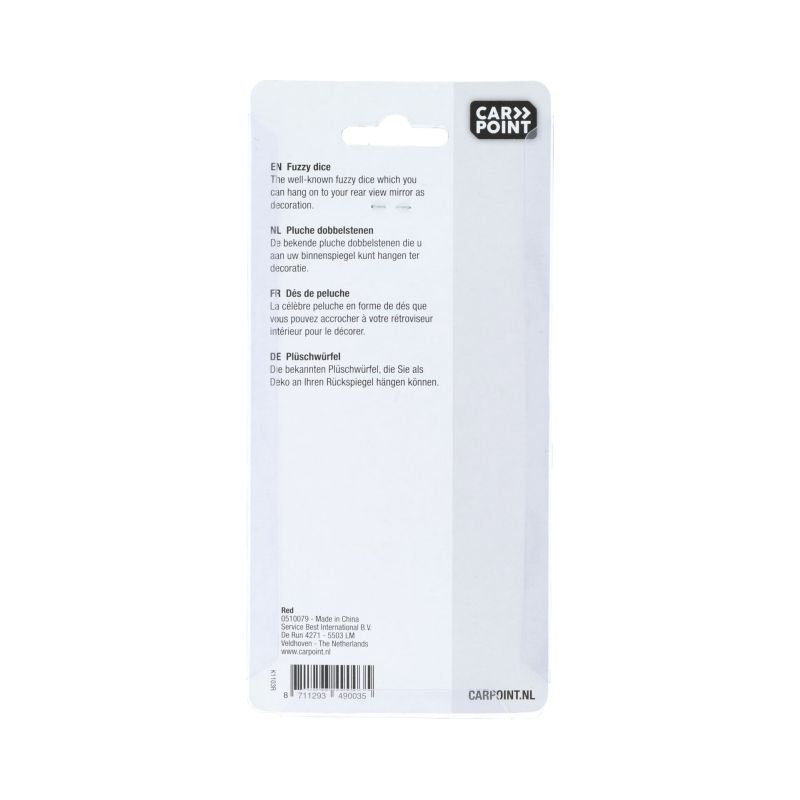 Carpoint Carpoint Pluche Dobbelstenen Rood 0510079