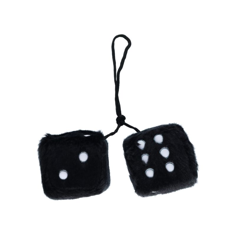 Carpoint Carpoint Pluche Dobbelstenen Zwart 0510080
