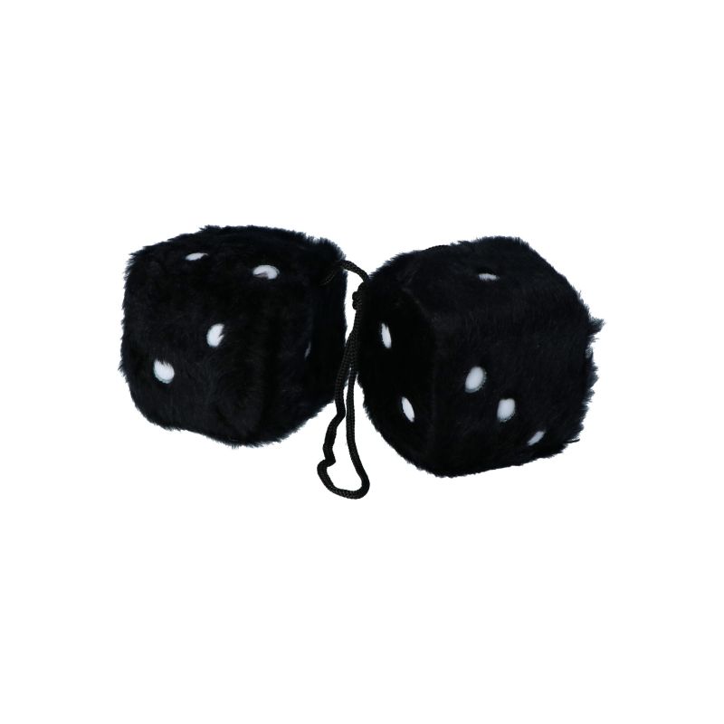 Carpoint Carpoint Pluche Dobbelstenen Zwart 0510080