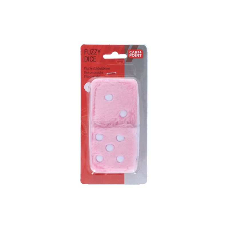 Carpoint Carpoint Pluche Dobbelstenen Roze 0510085