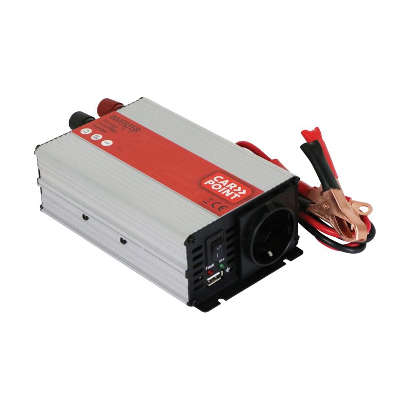 Carpoint Carpoint Omvormer 12V>230V 600W accuklemmen 0510352