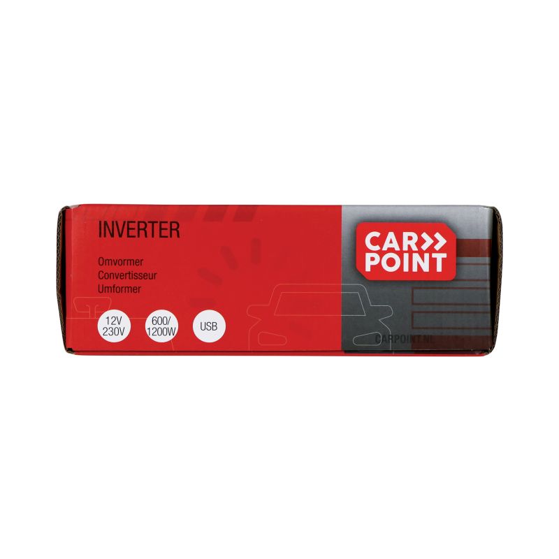 Carpoint Carpoint Omvormer 12V>230V 600W accuklemmen 0510352