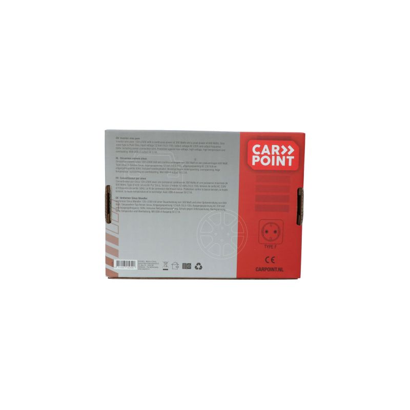 Carpoint Carpoint Pure Sinus Omvormer 12V>230V 300W  0510363