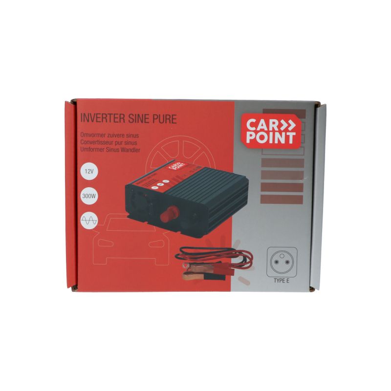 Carpoint Carpoint Pure Sinus Omvormer 12V>230V 300W Frans/Belgisch stopcontact 0510366