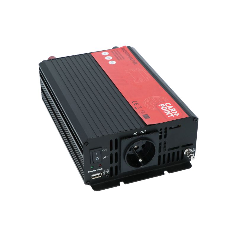 Carpoint Carpoint Pure Sinus Omvormer 12V>230V 500W Frans/Belgisch stopcontact 0510367